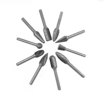 Double Cut Carbide Rotary Burr Set Tungsten Carbide Burrs With 3mm Shank OEM